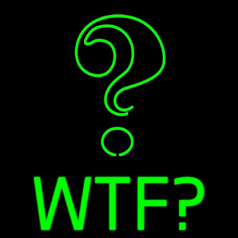 Wtf With Question Mark Neonreclame