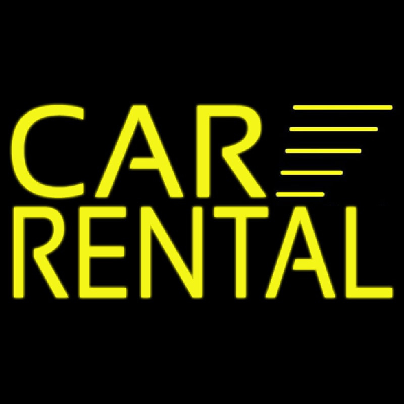 Yellow Car Rental Neonreclame