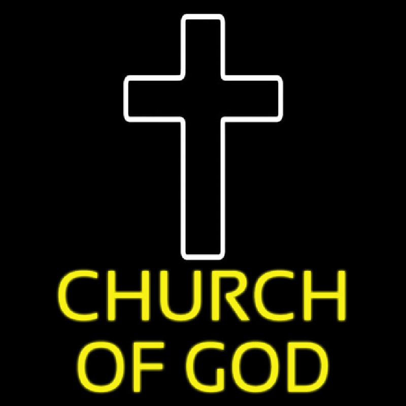 Yellow Church Of God Neonreclame