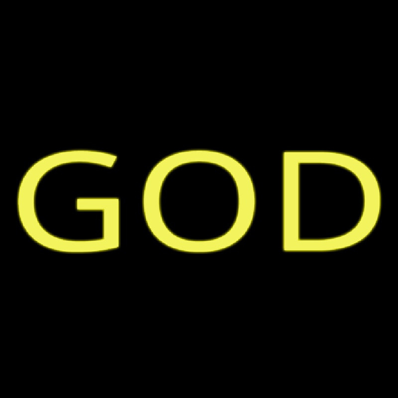 Yellow God Block Neonreclame