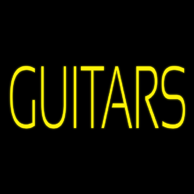 Yellow Guitars Green Line Neonreclame