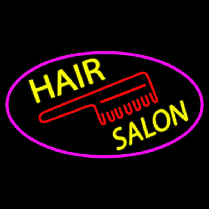 Yellow Hair Salon Red Neonreclame