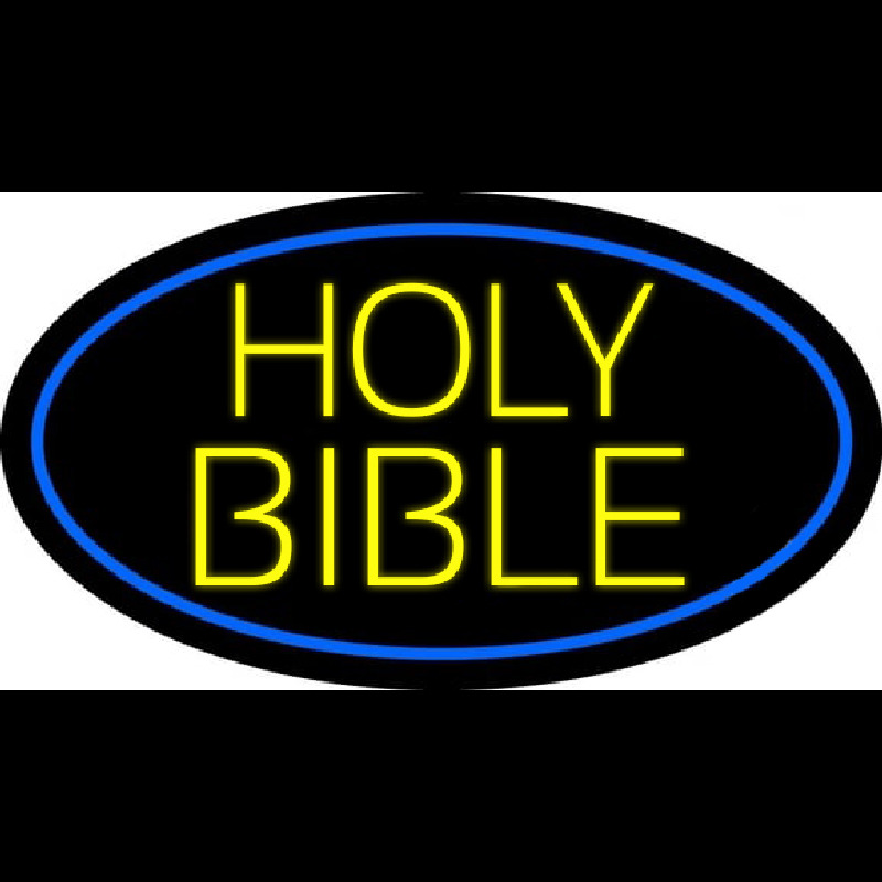 Yellow Holy Bible Neonreclame