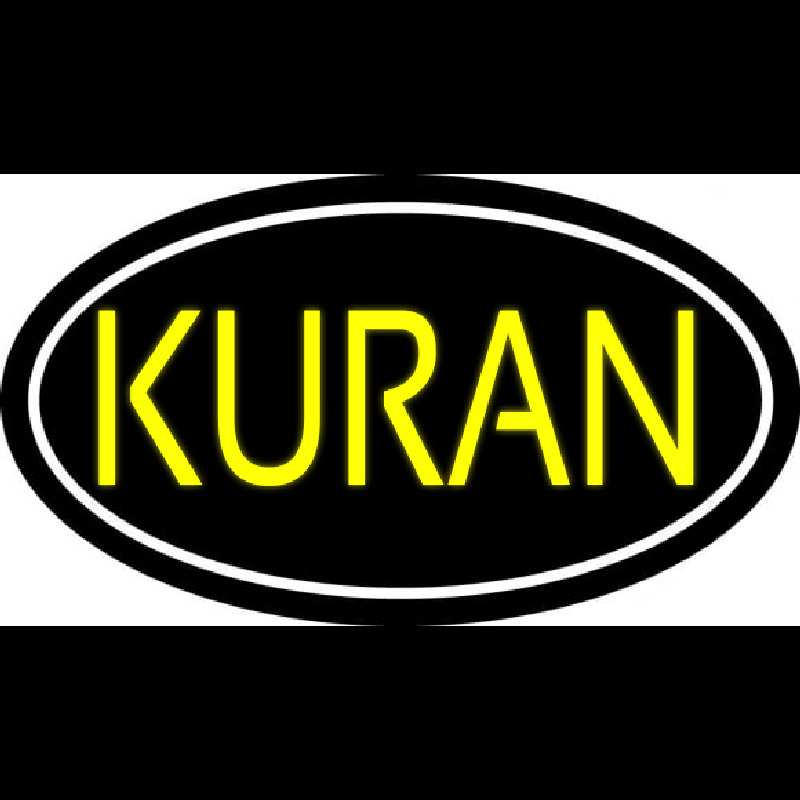 Yellow Kuran With Border Neonreclame