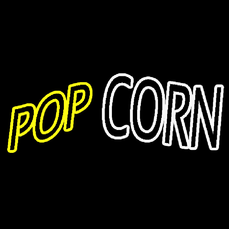 Yellow Pop White Corn Neonreclame