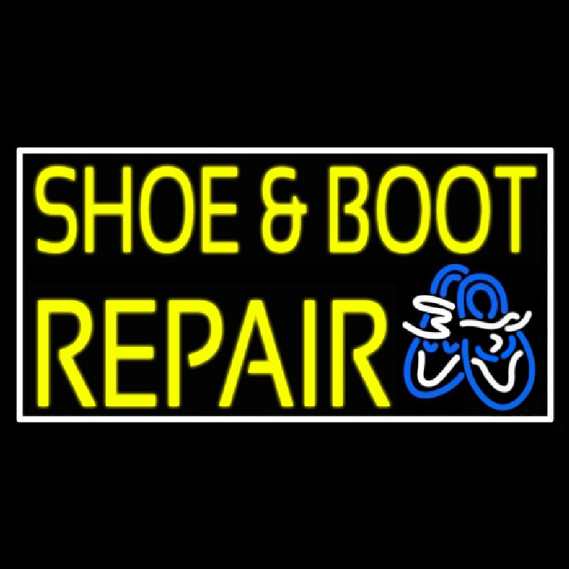 Yellow Shoe And Boot Repair Neonreclame