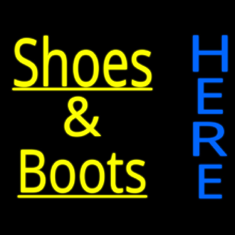 Yellow Shoes And Boots Here Neonreclame