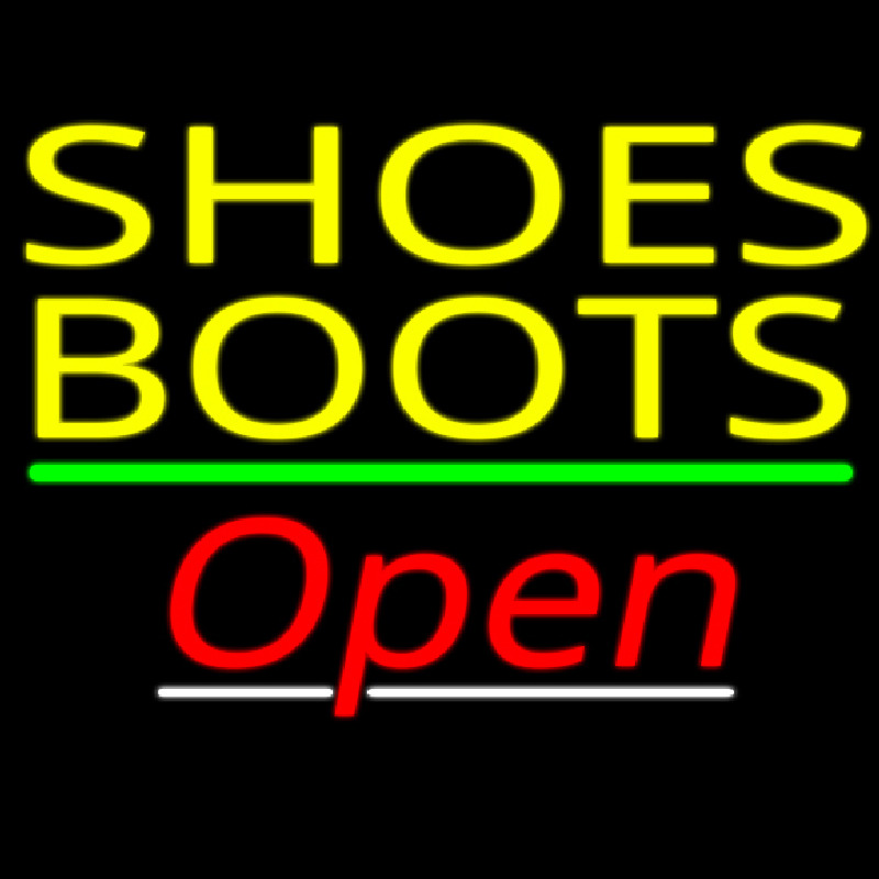 Yellow Shoes Boots Open Neonreclame