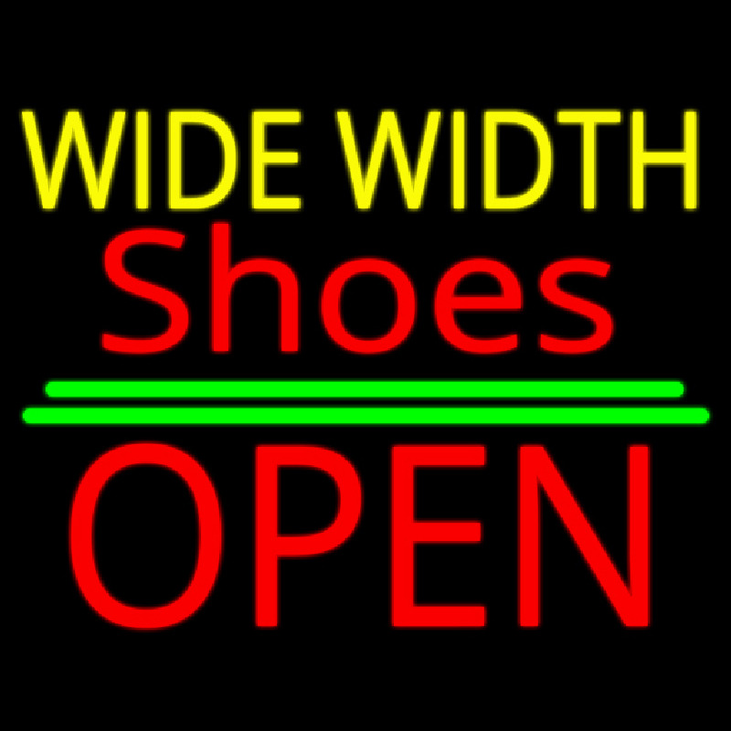 Yellow Wide Width Red Shoes Open Neonreclame