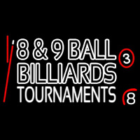 8 And 9 Ball Billiards Tournaments Neonreclame