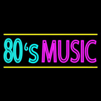 80s Music With Line Neonreclame