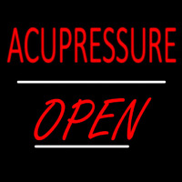 Acupressure Open White Line Neonreclame