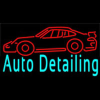 Auto Detailing With Car Logo 1 Neonreclame