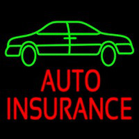 Auto Insurance With Car Neonreclame