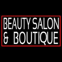 Beauty Salon And Boutique With Red Border Neonreclame