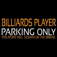 Billiards Player Parking Only 1 Neonreclame