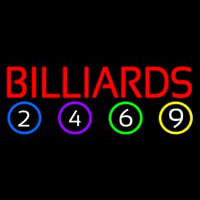 Billiards With Balls Neonreclame