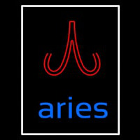 Blue Aries White Border Neonreclame