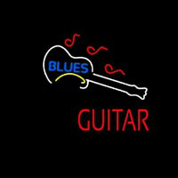 Blue Blues Red Guitar Neonreclame