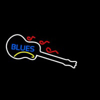 Blue Blues White Guitar Neonreclame