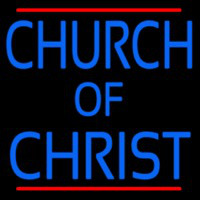 Blue Church Of Christ Neonreclame