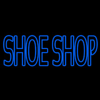 Blue Double Stroke Shoe Shop Neonreclame