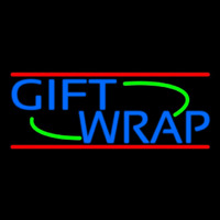 Blue Gift Wrap Neonreclame