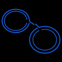 Blue Glasses Logo Neonreclame