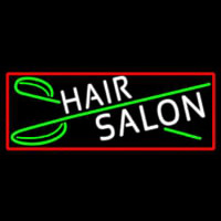 Blue Hair Salon With Scissor Neonreclame