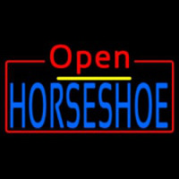 Blue Horseshoe Open Neonreclame