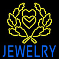 Blue Jewelry Block Logo Neonreclame