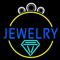 Blue Jewelry Center Ring Logo Neonreclame