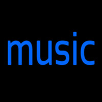 Blue Music Cursive 1 Neonreclame