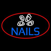 Blue Nails Logo Neonreclame