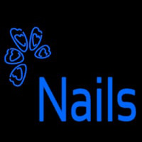 Blue Nails Logo Neonreclame