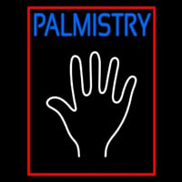 Blue Palmistry Red Border Neonreclame