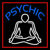 Blue Psychic Logo With Red Border Neonreclame