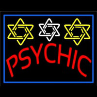 Blue Psychic With Stars Neonreclame