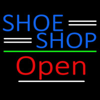 Blue Shoe Shop Open Neonreclame