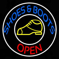 Blue Shoes And Boots Open Neonreclame