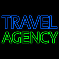 Blue Travel Green Agency Neonreclame