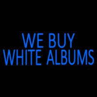 Blue We Buy White Albums 1 Neonreclame