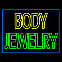 Body Jewelry Blue Border Neonreclame