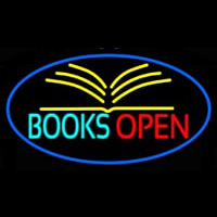 Books Red Open Neonreclame