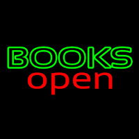 Books Red Open Neonreclame