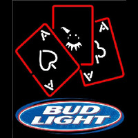 Bud Light Ace And Poker Beer Sign Neonreclame