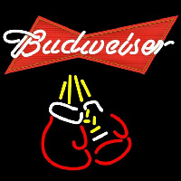 Budweiser Bo ing Gloves Beer Sign Neonreclame