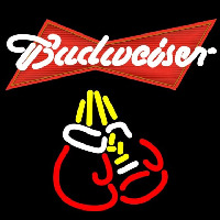 Budweiser Bo ing Gloves Beer Sign Neonreclame