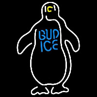 Budweiser Bud Ice Penguin Beer Sign Neonreclame