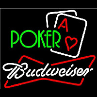 Budweiser Green Poker Beer Sign Neonreclame